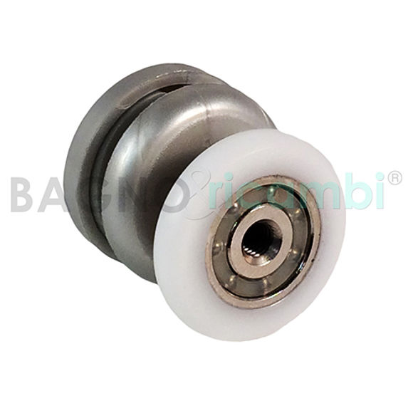 4 Ruote Per Carrello Silenzioso Per Canale Puntone 1-5/8 - Acciaio Inox - Portata Elevata