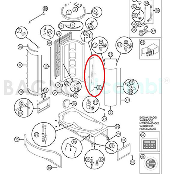 Immagine di Specchio Teuco per articoli  226 - 284 - 118 - 122