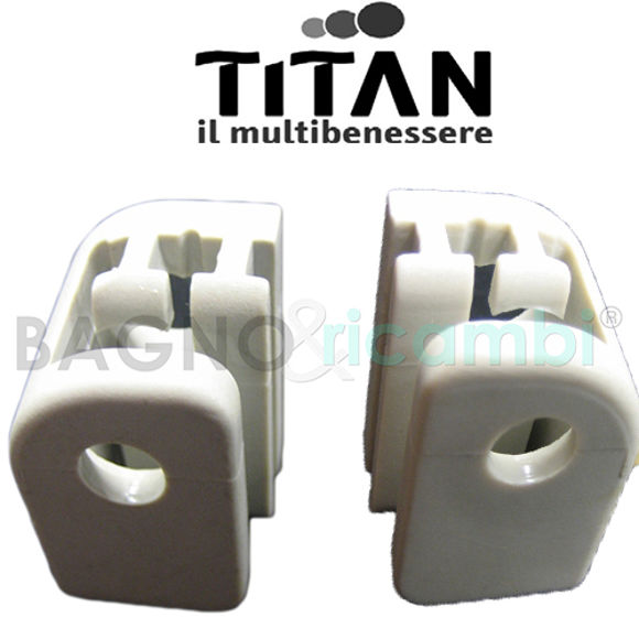 Immagine di Ricambio coppia supporti cabina doccia grigio Titan CASKP2AG03