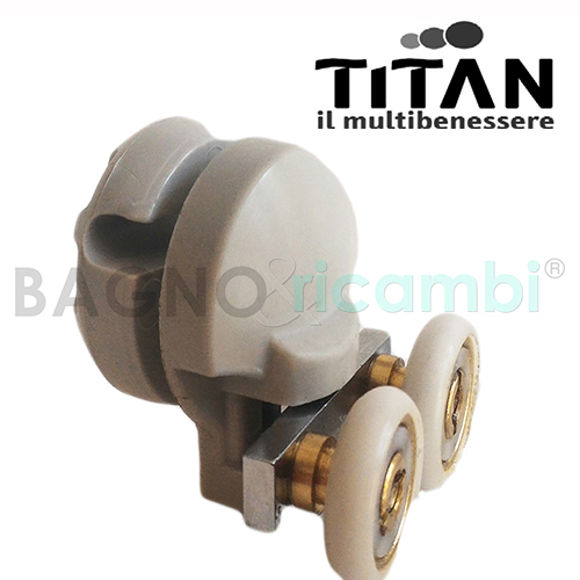 Immagine di Ricambio ruota cuscinetto rotella grigio cabina doccia curva Titan CADAS7GR03