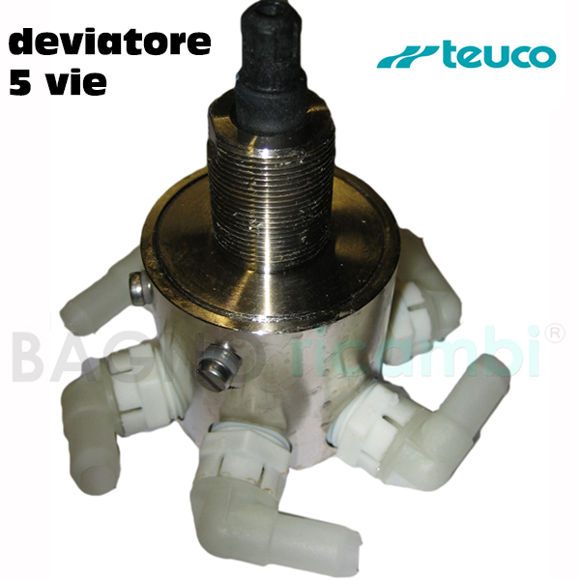 Immagine di Ricambio corpo deviatore 5 vie con raccordo 1/2" Teuco 81068801