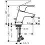 Immagine di Ricambio miscelatore lavabo Hansgrohe Focus 70 cromo 31730000