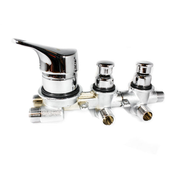 Picture of Miscelatore monocomando per bordo vasca e box doccia 5 vie Albatros 25350b