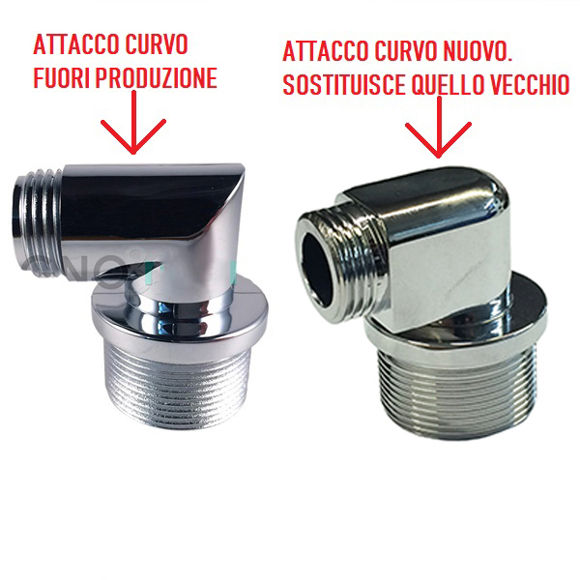 Picture of Ricambio attacco curvo in metallo per doccetta Teuco 8102366820