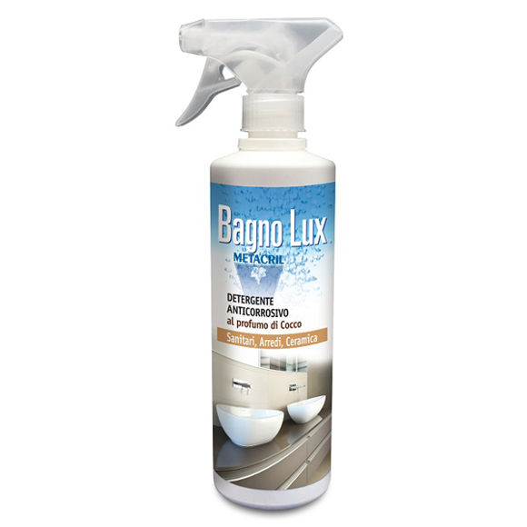 Immagine di Bagno Lux - dertergente anticorr. per  sanitari, ceramiche e arredi 500ml Metacril 11500501