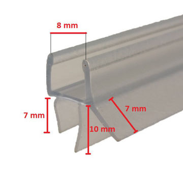 Guarnizione A Palloncino Per Box Doccia 220cm - Trasparente Per Vetro 10mm