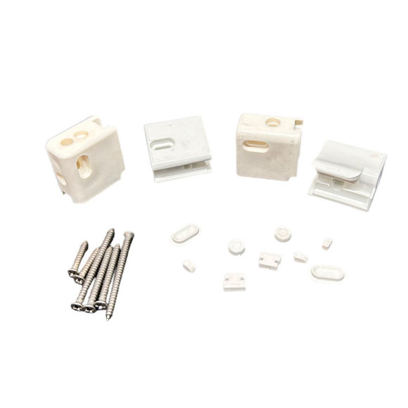 Immagine di Ricambio kit completo supporti ruote bianco per box Megius A40058/1