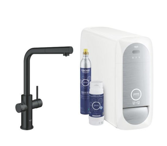 Immagine di Grohe Blue Home Rubinetto multifunzione nero con doccetta estraibile 31539KS0