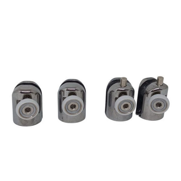 Immagine di Ricambio coppia ruota superiori + coppia inferiori modificate per Like box doccia Disenia rcruls-ic+rcruls-sc