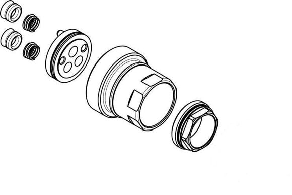Immagine di Ricambio kit di adeguamento per miscelatore incasso Hansgrohe 95763000