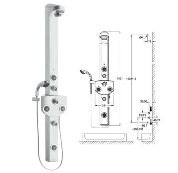 Immagine di Aquatower 3000 Doppio angolo cromato Grohe 27027000