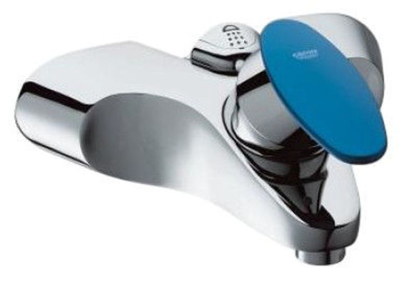 Immagine di Miscelatore monocomando per vasca-doccia con maniglia turchese Taron 33524IN0