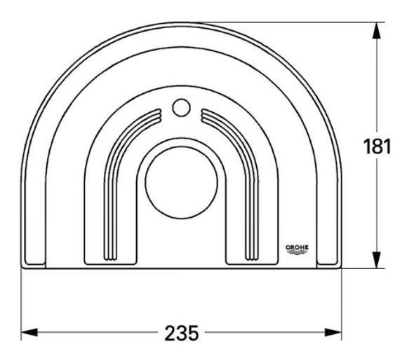 Immagine di Rosone per parte esterna Chiara 180x235 mm Grohe 46237IP0