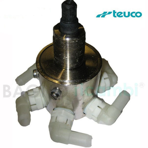 Immagine di Ricambio corpo deviatore 6 vie con raccordo 1/2" Teuco 81068205