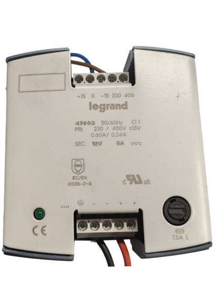 Immagine di Ricambio alimentatore reddrizzato monofase 12 V - 60 W - 5 A Legrand 047003