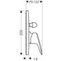 Immagine di Set miscelatore Logis monocomando a parete con corpo incasso Hansgrohe - 71409000
