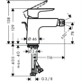 Immagine di Miscelatore Talis E monocomando bidet con salterello Hansgrohe - 71720670